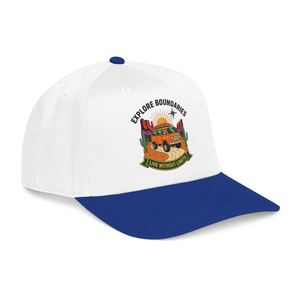 Baseball Cap— "Eplore Boundaries-Live without limits" Mid Profile Baseball Hat