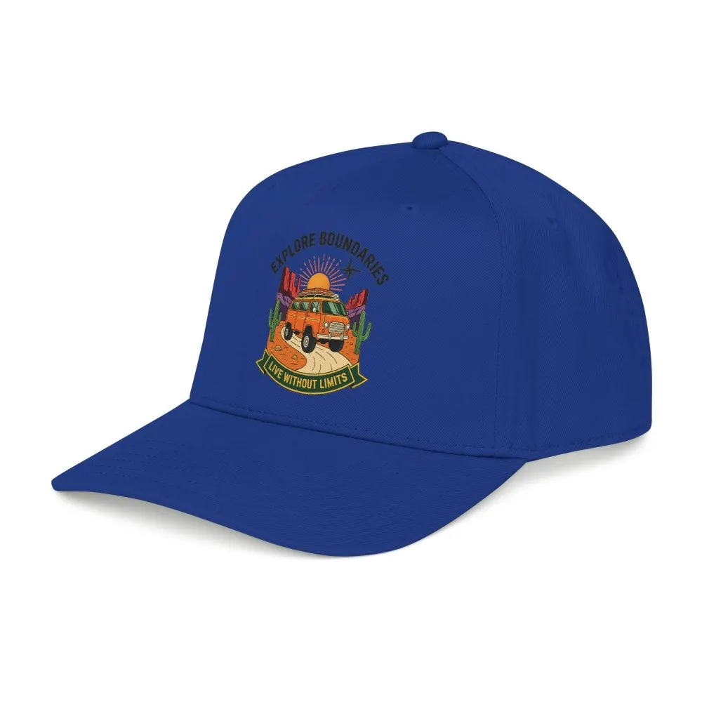 Baseball Cap— "Eplore Boundaries-Live without limits" Mid Profile Baseball Hat