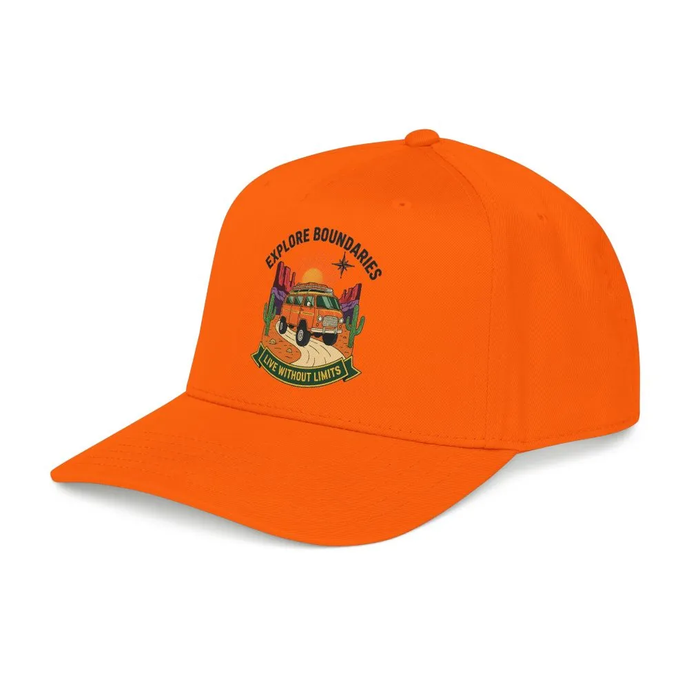 Baseball Cap— "Eplore Boundaries-Live without limits" Mid Profile Baseball Hat