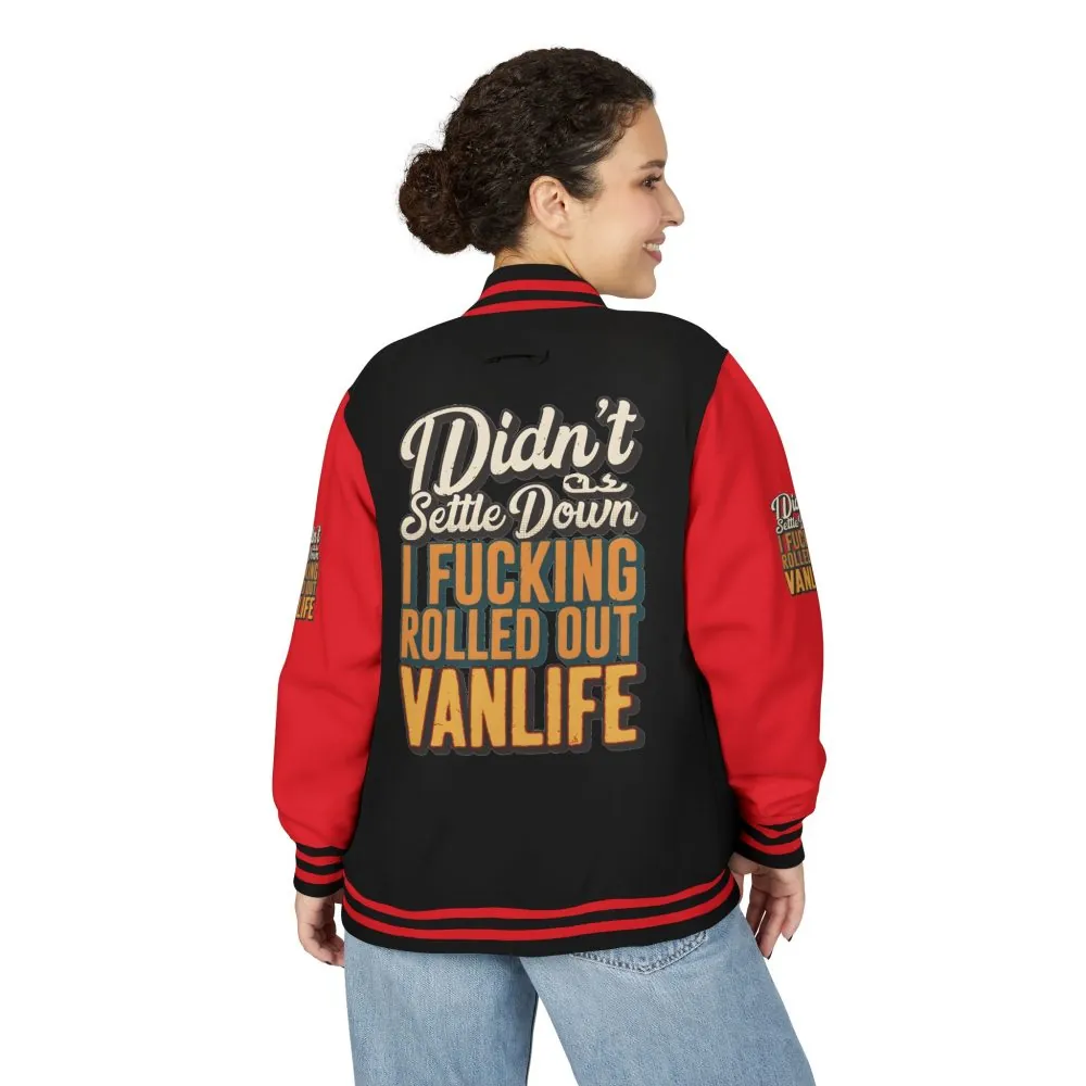 Unisex Heavyweight Letterman Jacket — "Dind´t Settle Down" Design F**K-Line