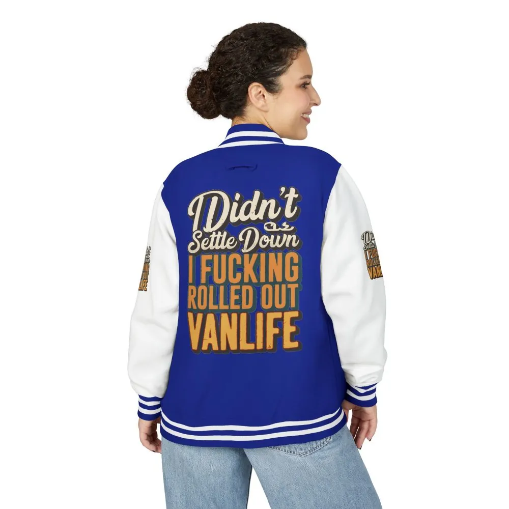 Unisex Heavyweight Letterman Jacket — "Dind´t Settle Down" Design F**K-Line