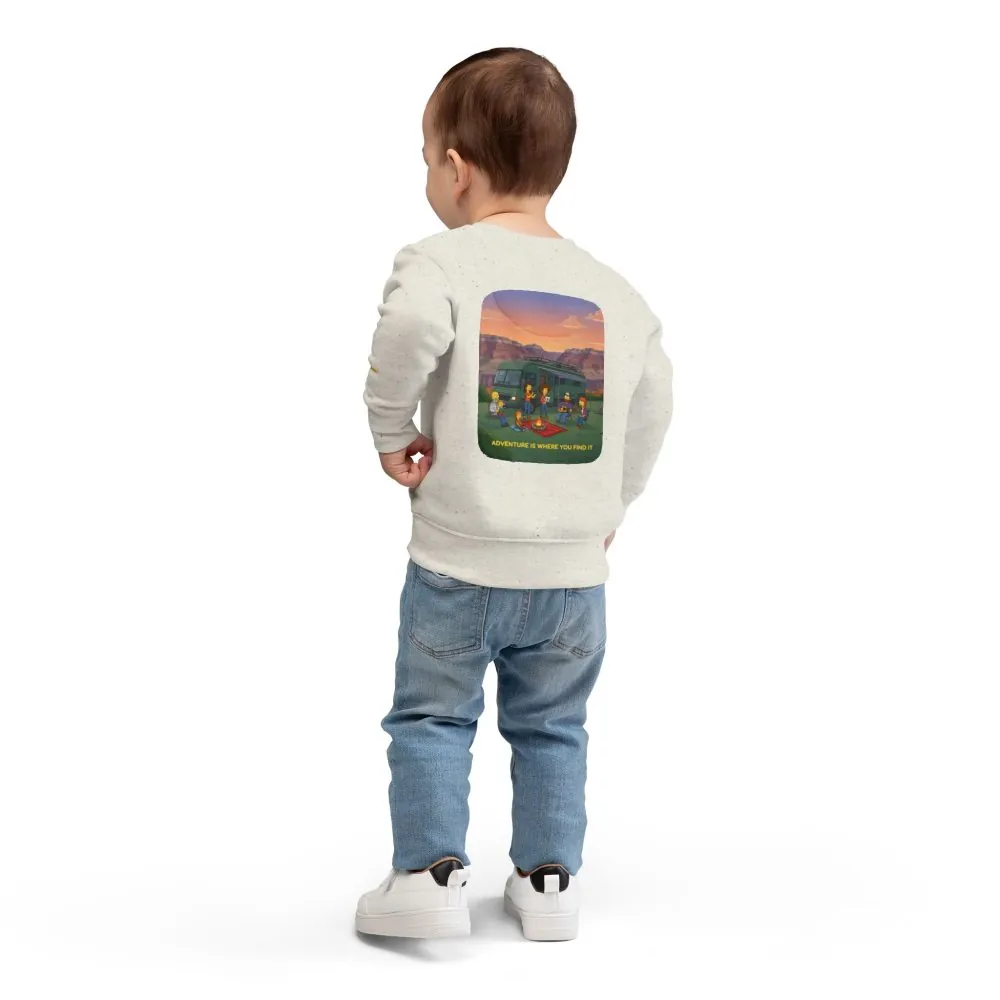 Toddler Sweatshirt - "Adventure Is Where You Find It" (Design Sitcom-Line)