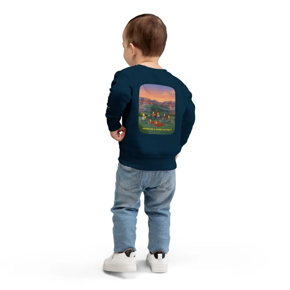 Toddler Sweatshirt - "Adventure Is Where You Find It" (Design Sitcom-Line)