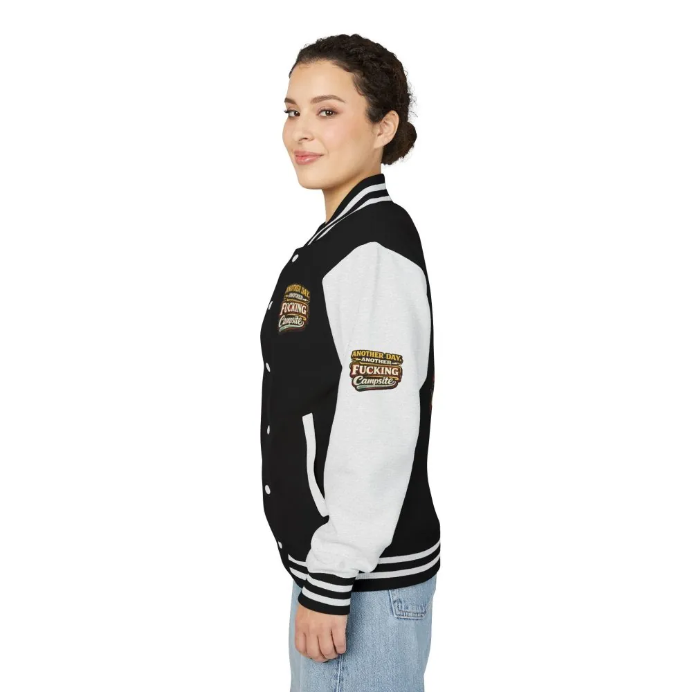 Unisex Heavyweight Letterman Jacket — "Another Day" Design F**K-Line