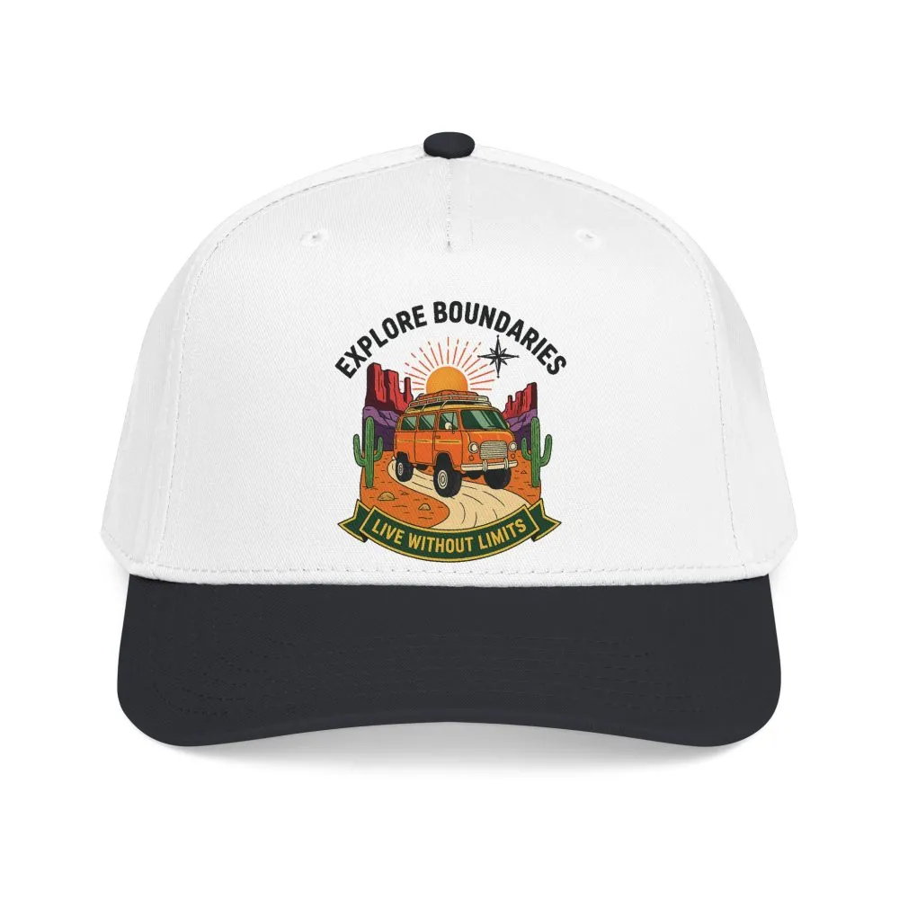 Baseball Cap— "Eplore Boundaries-Live without limits" Mid Profile Baseball Hat