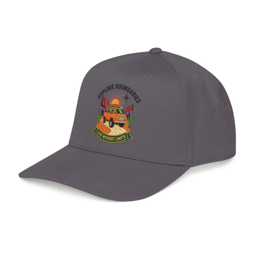 Baseball Cap— "Eplore Boundaries-Live without limits" Mid Profile Baseball Hat