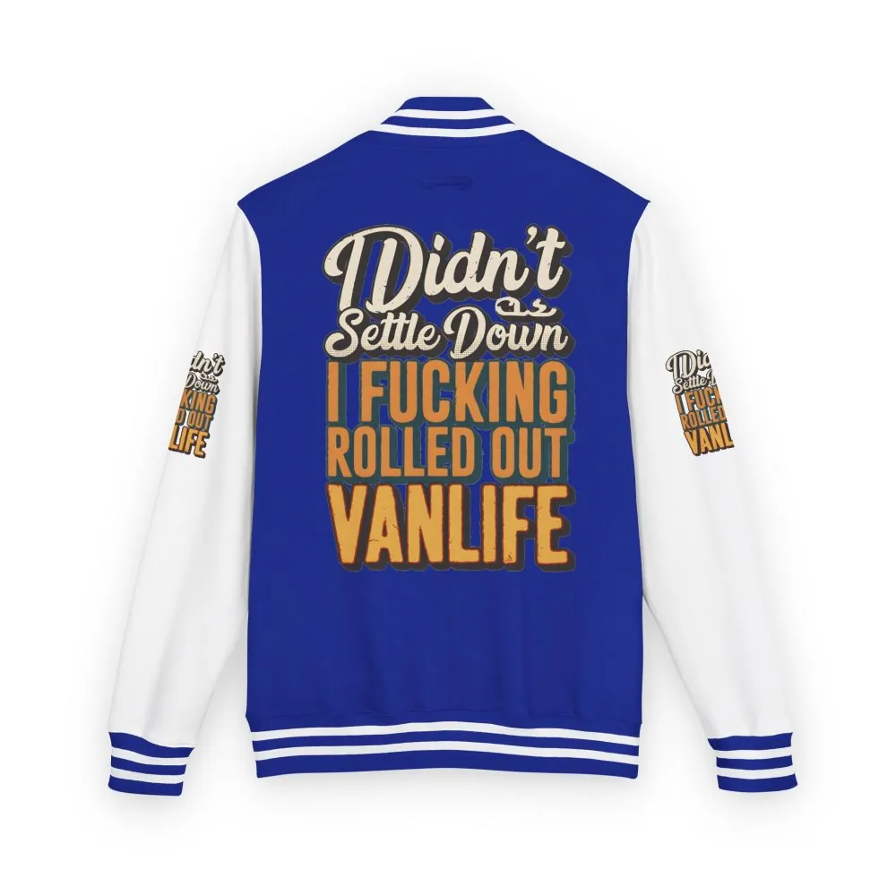 Unisex Heavyweight Letterman Jacket — "Dind´t Settle Down" Design F**K-Line