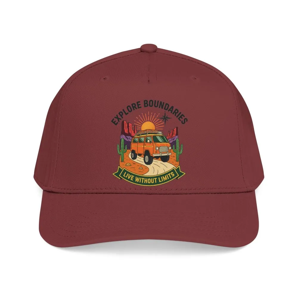 Baseball Cap— "Eplore Boundaries-Live without limits" Mid Profile Baseball Hat