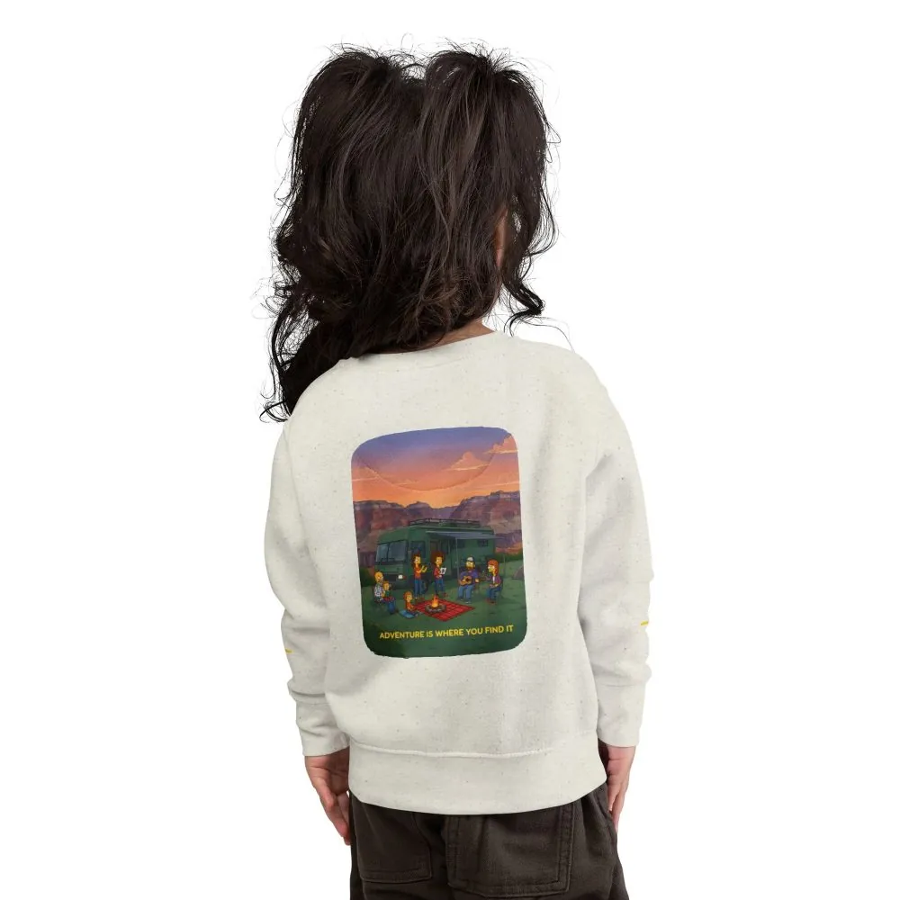 Toddler Sweatshirt - "Adventure Is Where You Find It" (Design Sitcom-Line)
