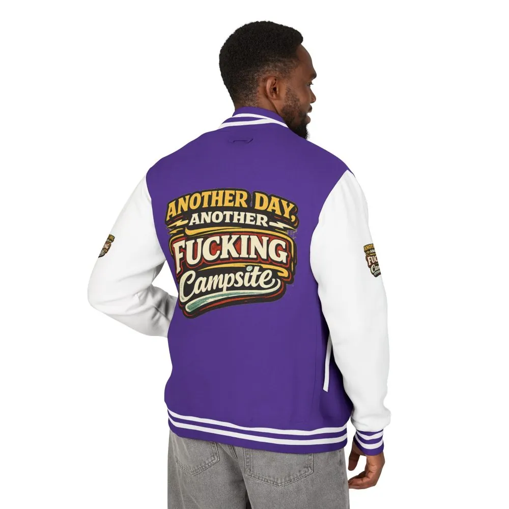 Unisex Heavyweight Letterman Jacket — "Another Day" Design F**K-Line