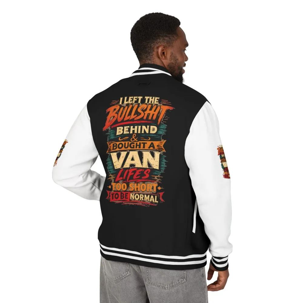 Unisex Heavyweight Letterman Jacket — "I Left The Bullshit" Design F**K-Line