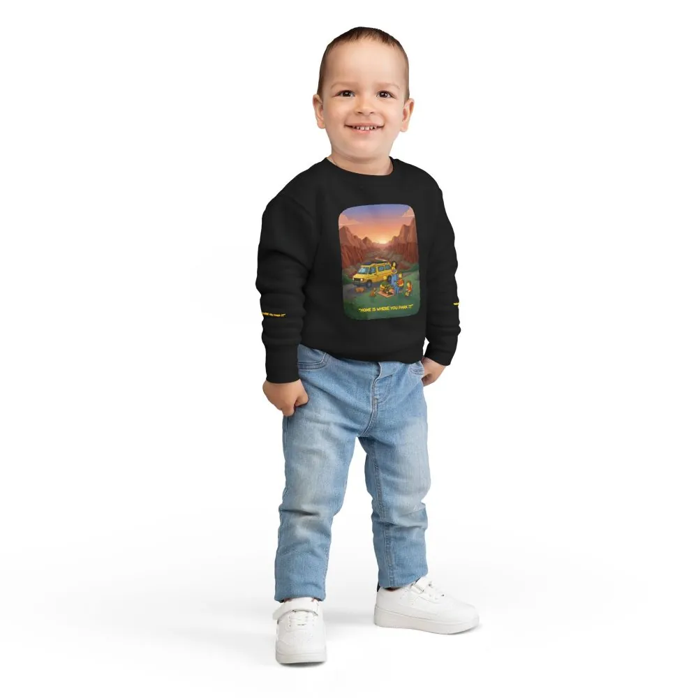 8785185732734154751_2048.jpeg Toddler Sweatshirt - "Home Is Where You Park It" (Design Sitcom-Line)
