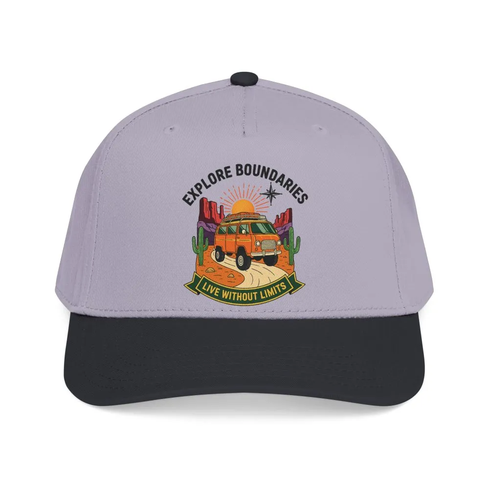 Baseball Cap— "Eplore Boundaries-Live without limits" Mid Profile Baseball Hat