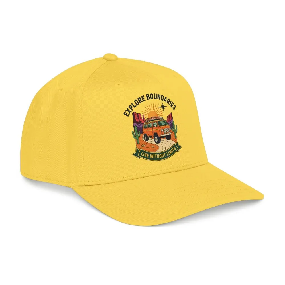 Baseball Cap— "Eplore Boundaries-Live without limits" Mid Profile Baseball Hat