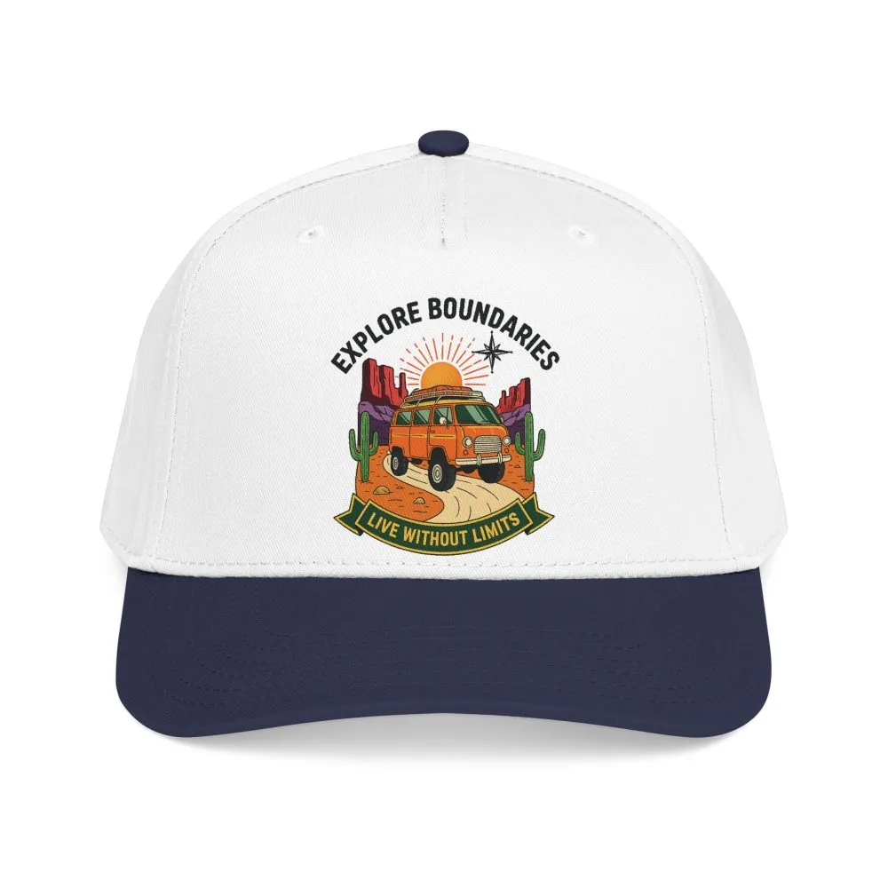 Baseball Cap— "Eplore Boundaries-Live without limits" Mid Profile Baseball Hat