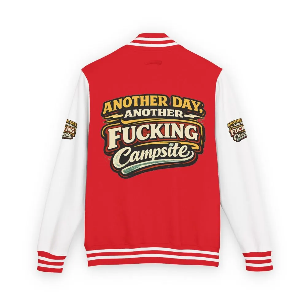 Unisex Heavyweight Letterman Jacket — "Another Day" Design F**K-Line