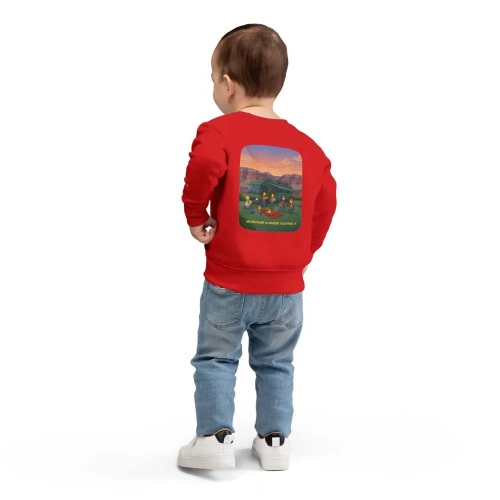 Toddler Sweatshirt - "Adventure Is Where You Find It" (Design Sitcom-Line)
