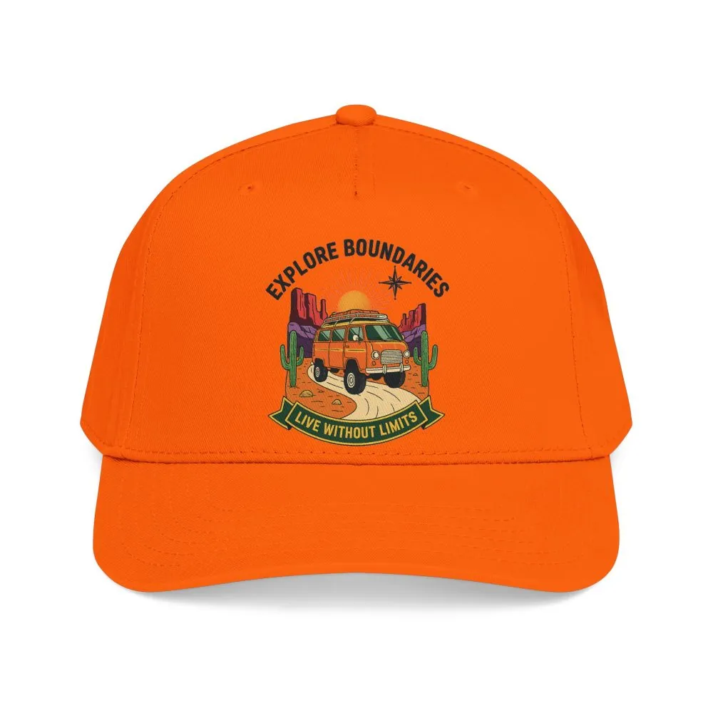 Baseball Cap— "Eplore Boundaries-Live without limits" Mid Profile Baseball Hat
