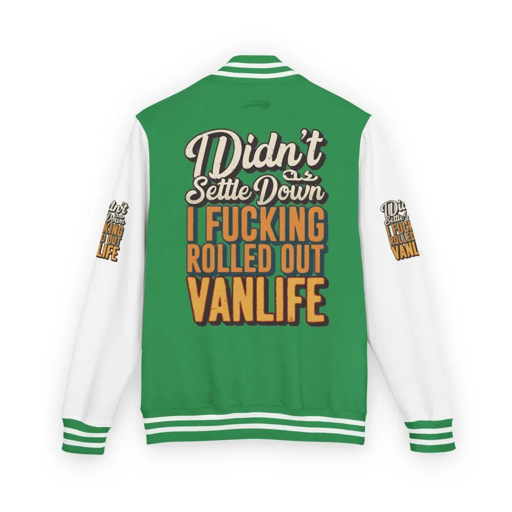 Unisex Heavyweight Letterman Jacket — "Dind´t Settle Down" Design F**K-Line
