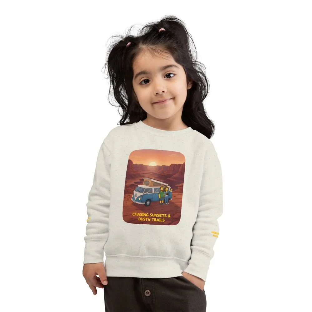Toddler Sweatshirt - "Chasing Sunsets And Dusty Trails" (Design Sitcom-Line)
