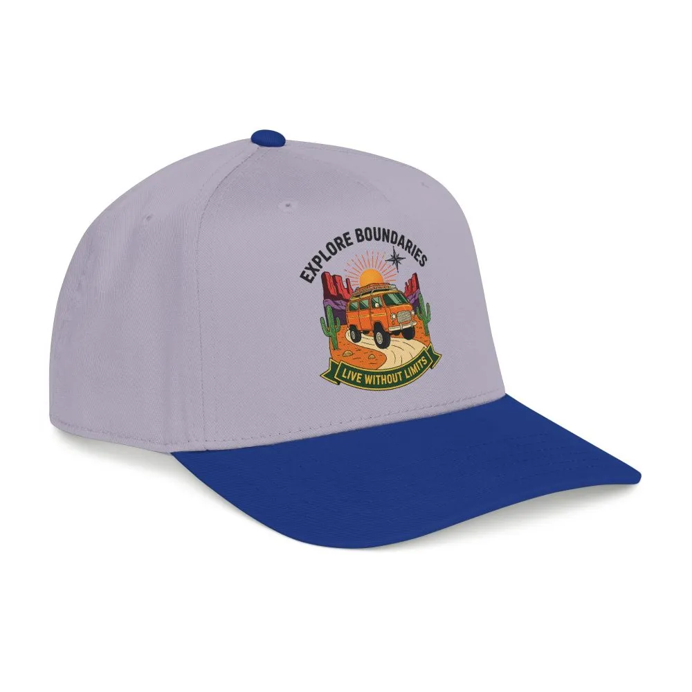 Baseball Cap— "Eplore Boundaries-Live without limits" Mid Profile Baseball Hat