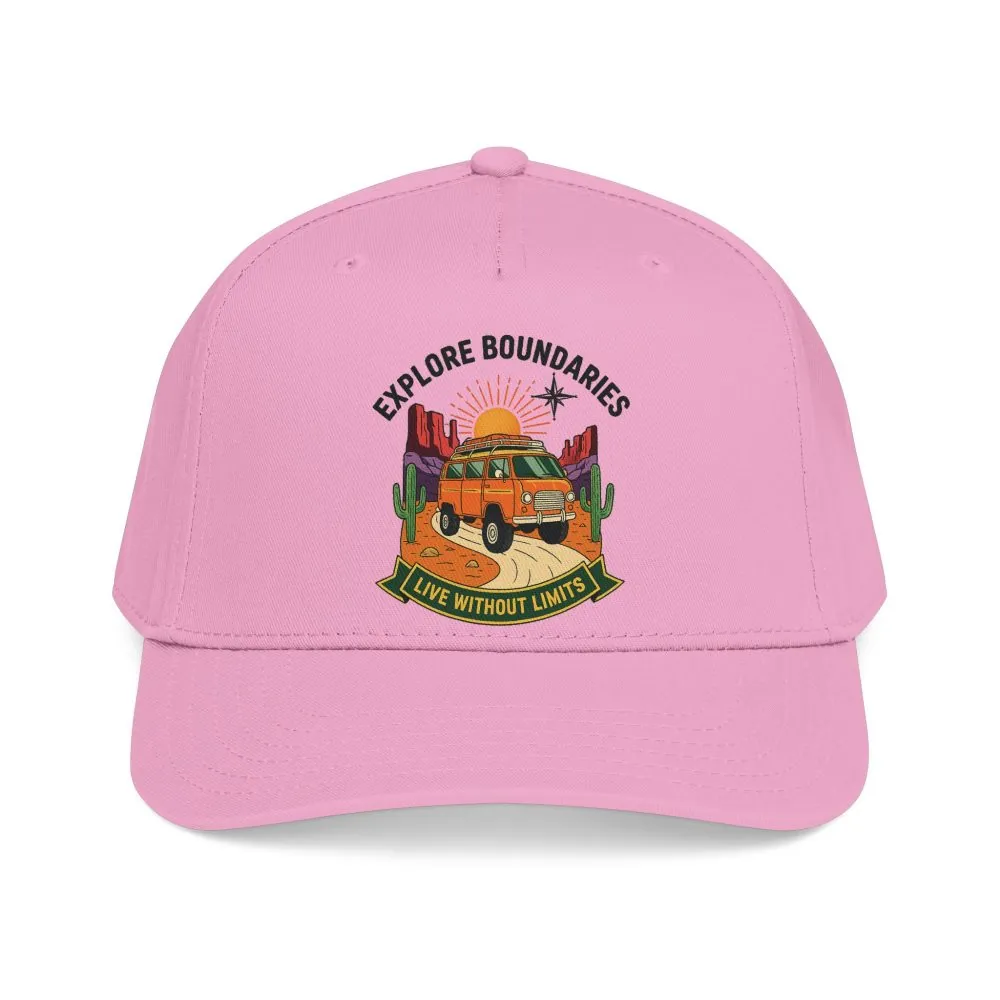 Baseball Cap— "Eplore Boundaries-Live without limits" Mid Profile Baseball Hat