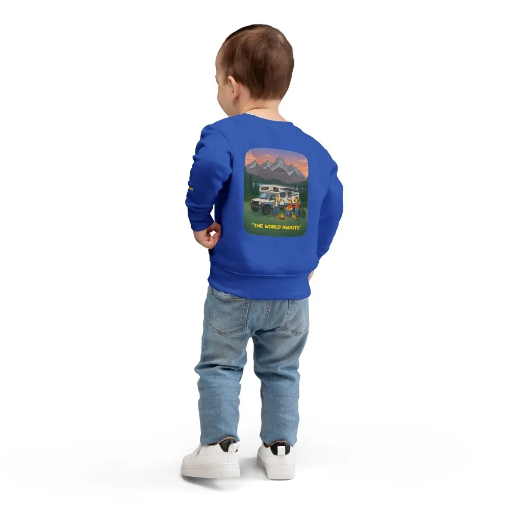 Toddler Sweatshirt - "The World Awaits" (Design Sitcom-Line)