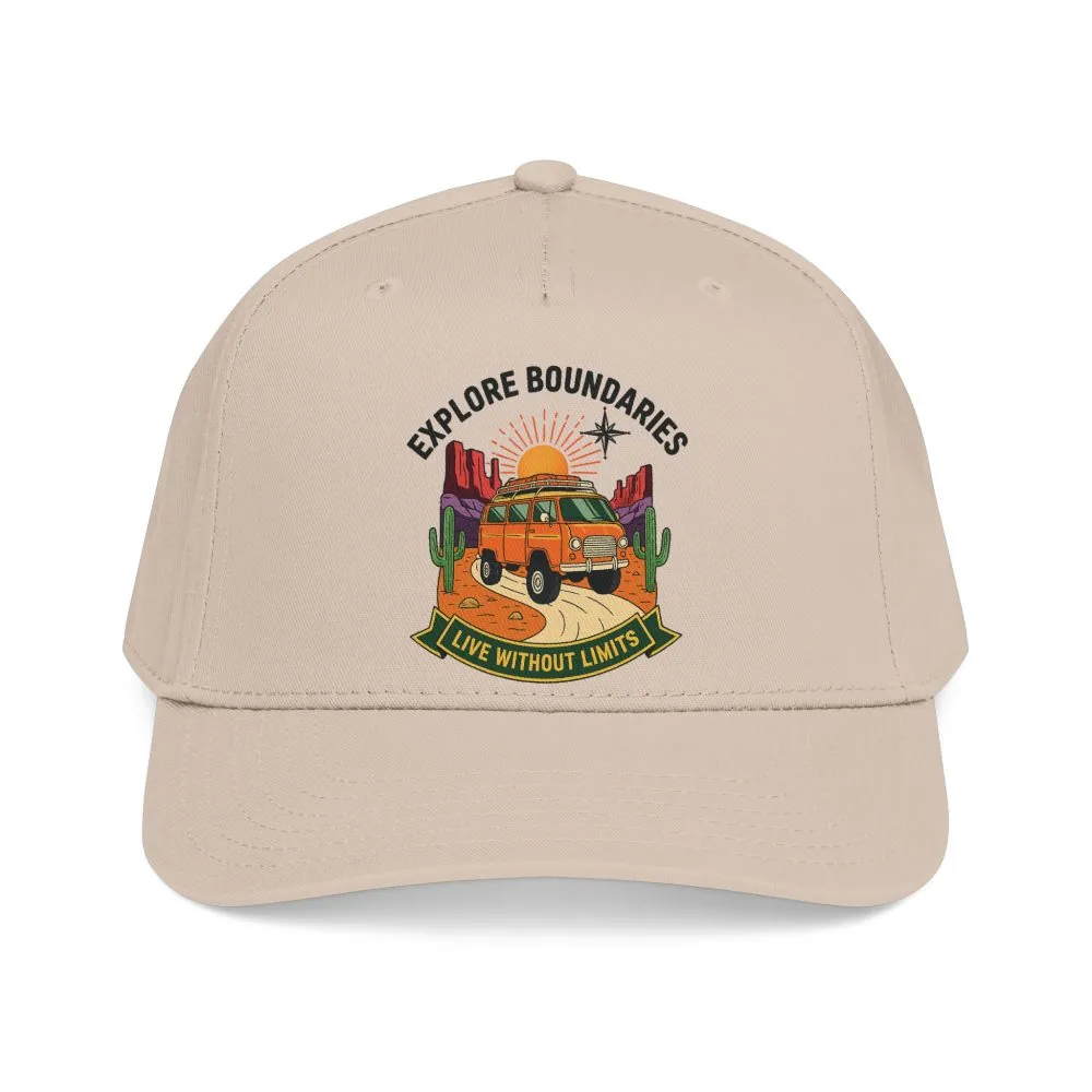 Baseball Cap— "Eplore Boundaries-Live without limits" Mid Profile Baseball Hat
