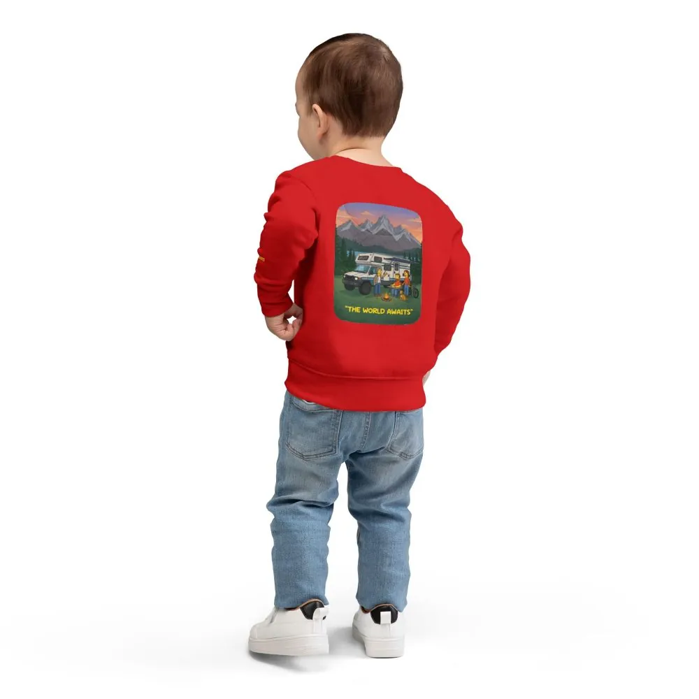 Toddler Sweatshirt - "The World Awaits" (Design Sitcom-Line)