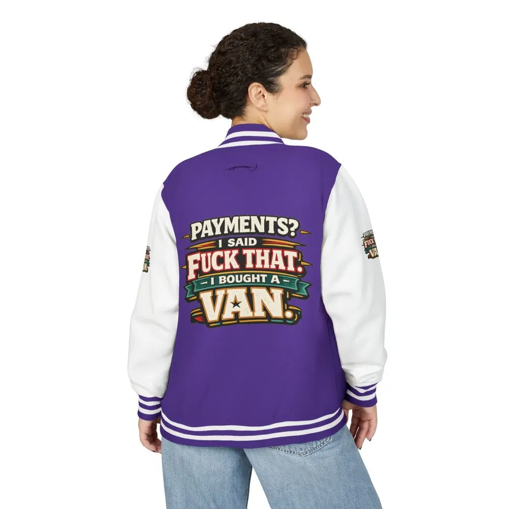 Unisex Heavyweight Letterman Jacket — "Payments?I Said" Design F**K-Line