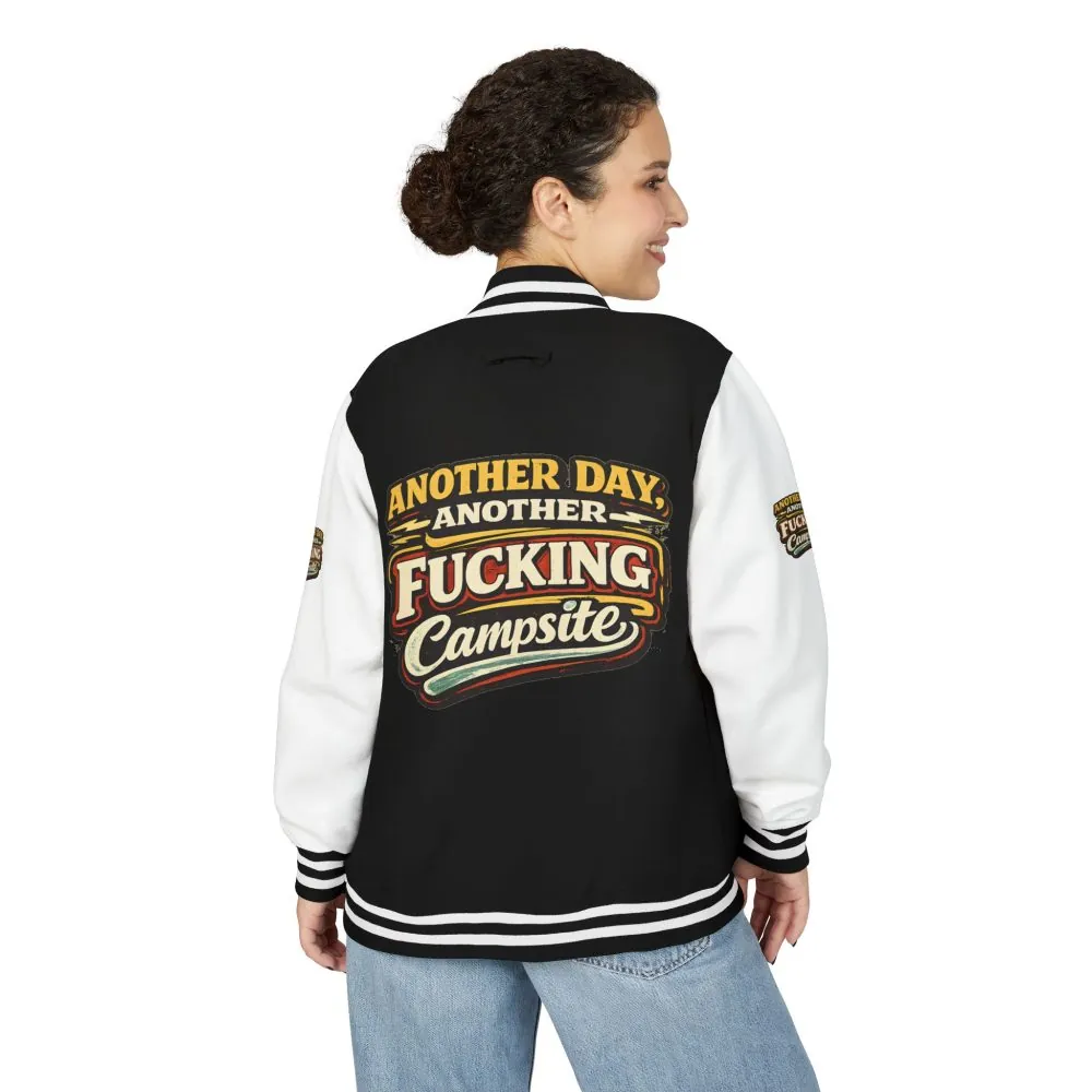 Unisex Heavyweight Letterman Jacket — "Another Day" Design F**K-Line