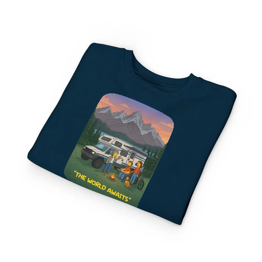 Toddler Sweatshirt - "The World Awaits" (Design Sitcom-Line)