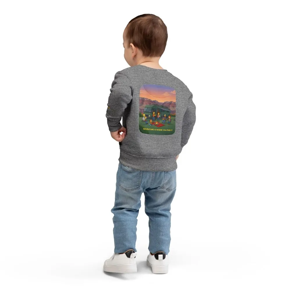 Toddler Sweatshirt - "Adventure Is Where You Find It" (Design Sitcom-Line)