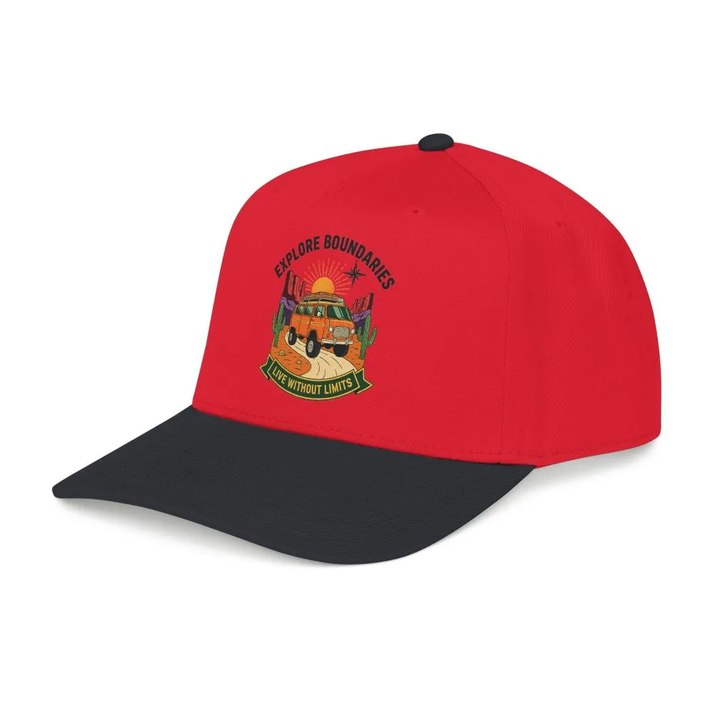 Baseball Cap— "Eplore Boundaries-Live without limits" Mid Profile Baseball Hat