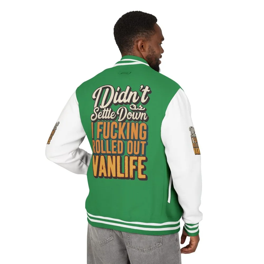 Unisex Heavyweight Letterman Jacket — "Dind´t Settle Down" Design F**K-Line