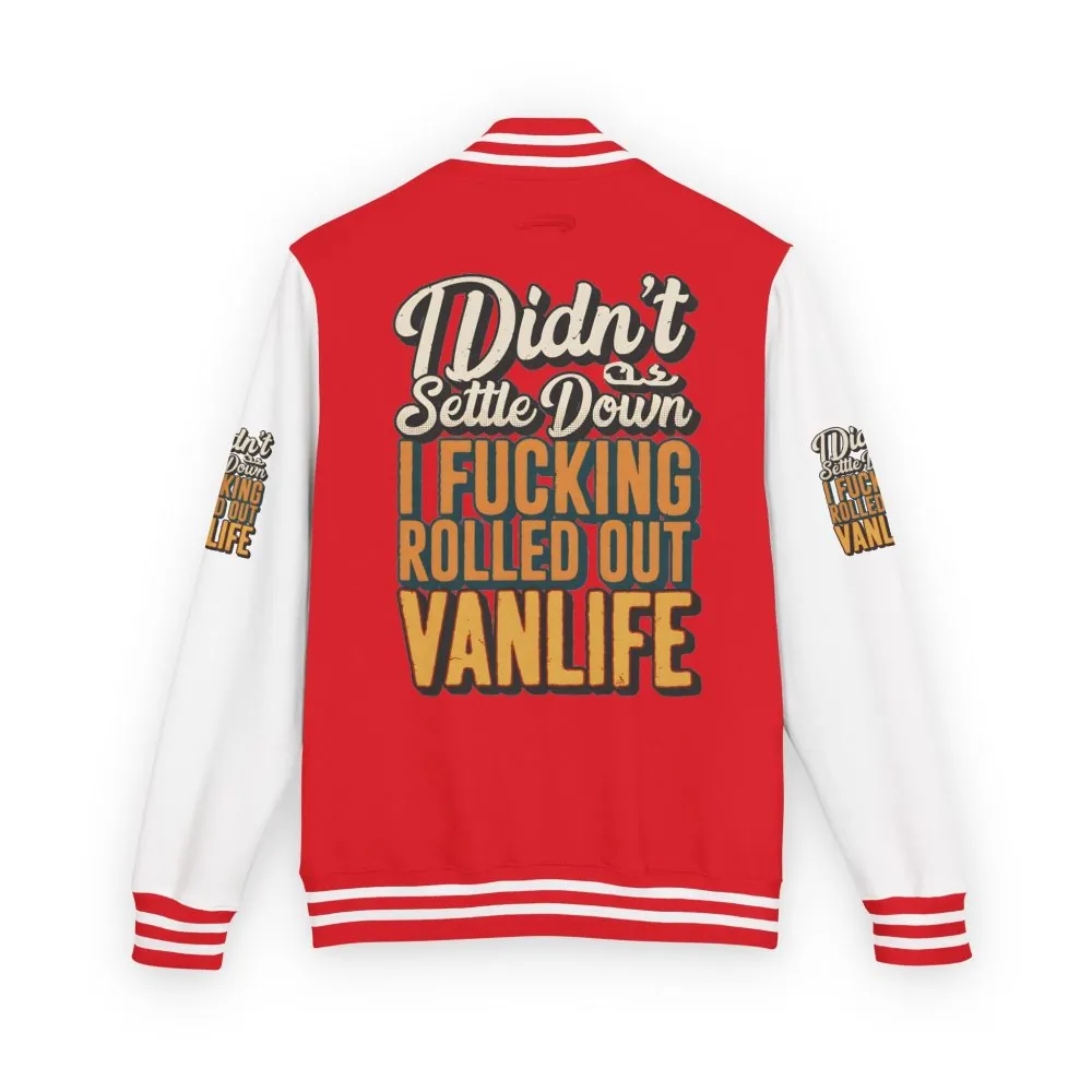 Unisex Heavyweight Letterman Jacket — "Dind´t Settle Down" Design F**K-Line
