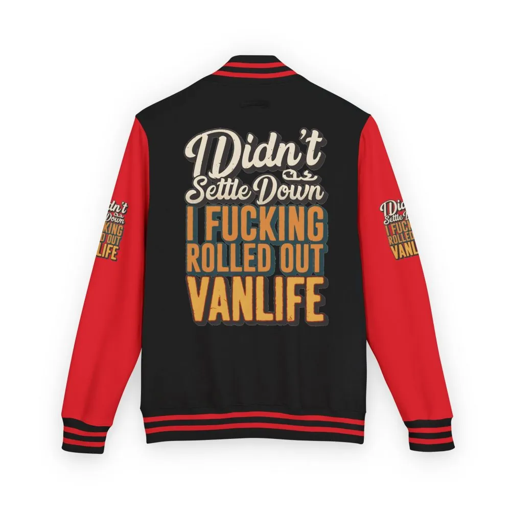 Unisex Heavyweight Letterman Jacket — "Dind´t Settle Down" Design F**K-Line