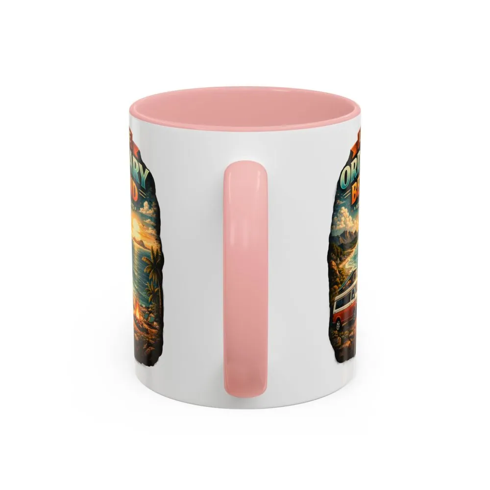 Accent Coffee Mug (11, 15oz) — "Leave Ordinary Behind" Design Scenic-Line