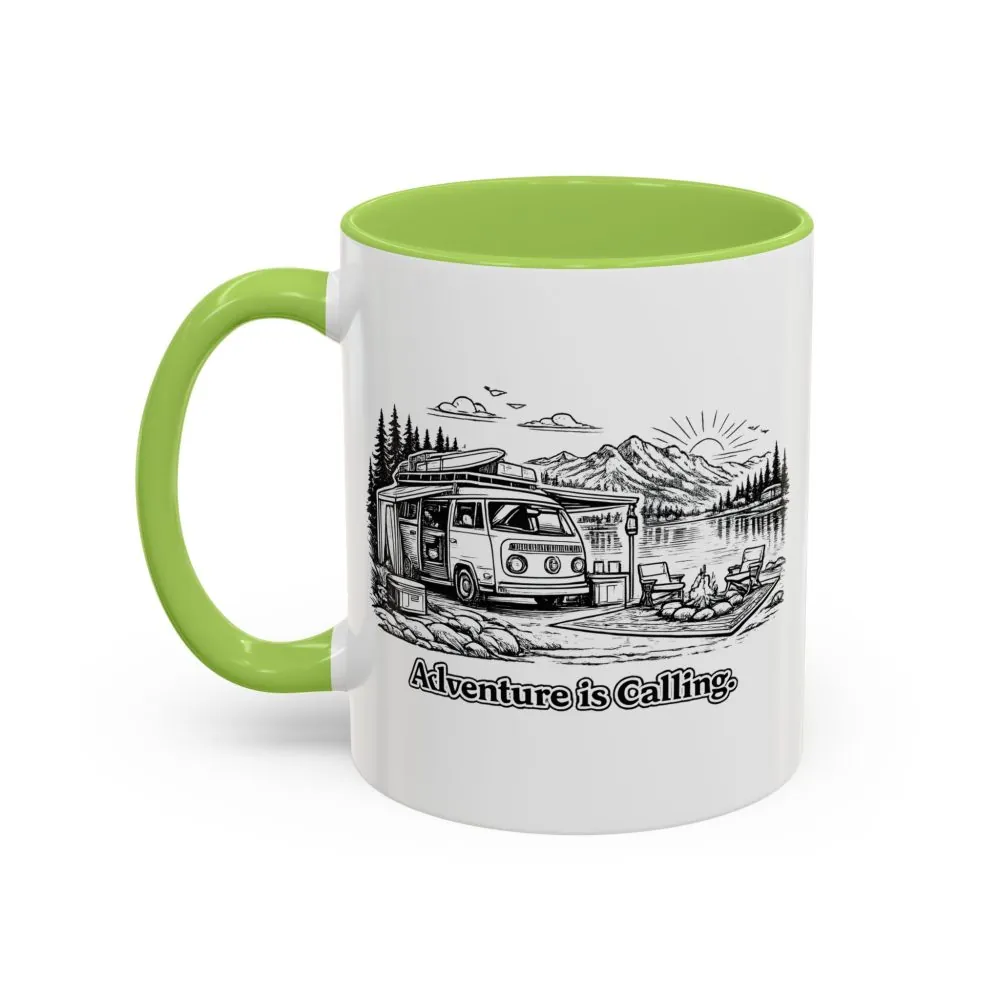 10002747008520854238_2048.jpeg Accent Coffee Mug (11, 15oz) — "Adventure Is Calling" Design Minimal-Line