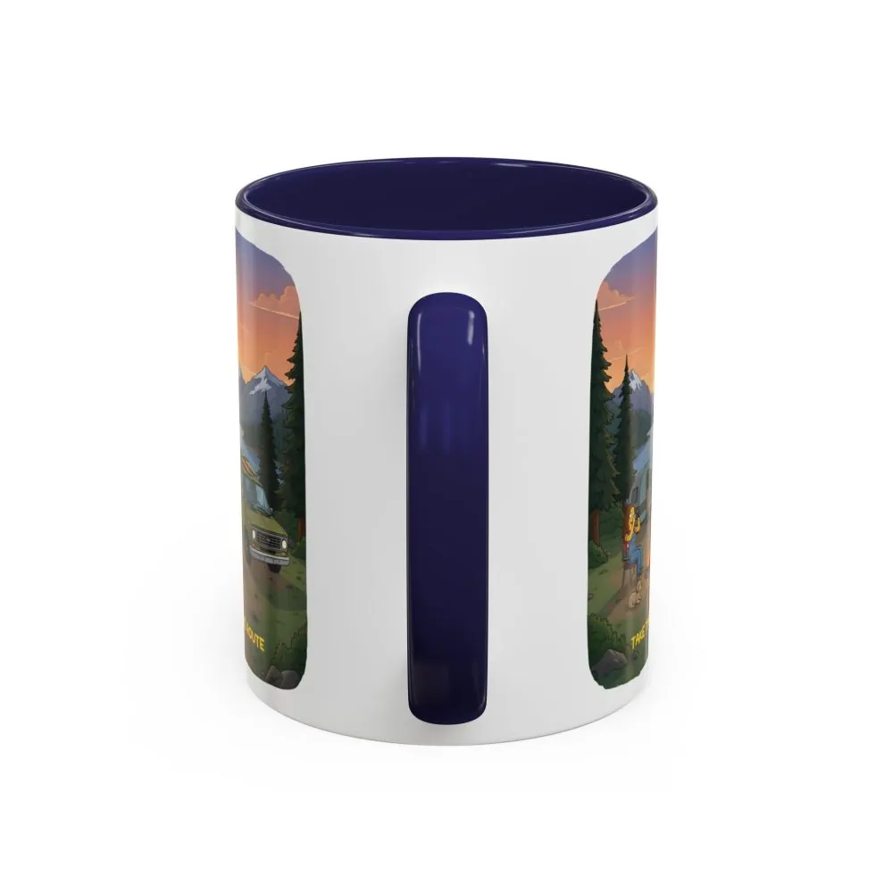 10050531912429816124_2048.jpeg Accent Coffee Mug (11, 15oz) — "Take The Scenic Route" Design Sitcom-Line