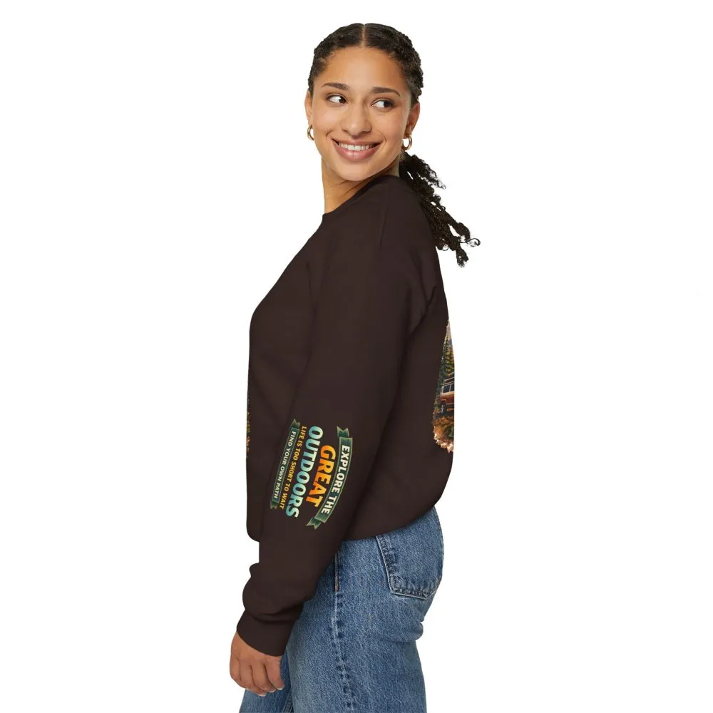 10065671646025443748_2048.jpeg Unisex Heavy Blend™ Crewneck Sweatshirt — "Explore The Great Outdoors" Design Scenic-Line