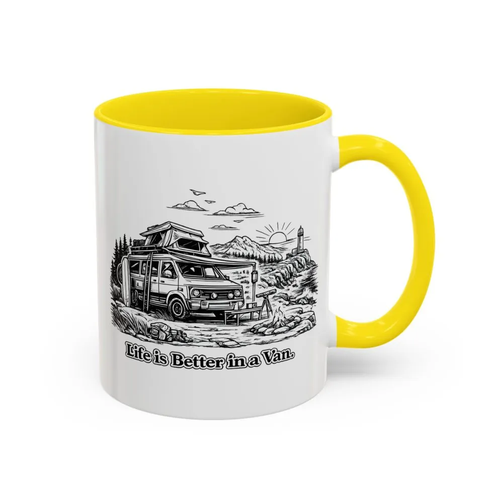 10085446570665496956_2048.jpeg Accent Coffee Mug (11, 15oz) — "Life Is Better In A Van" Design Minimal-Line