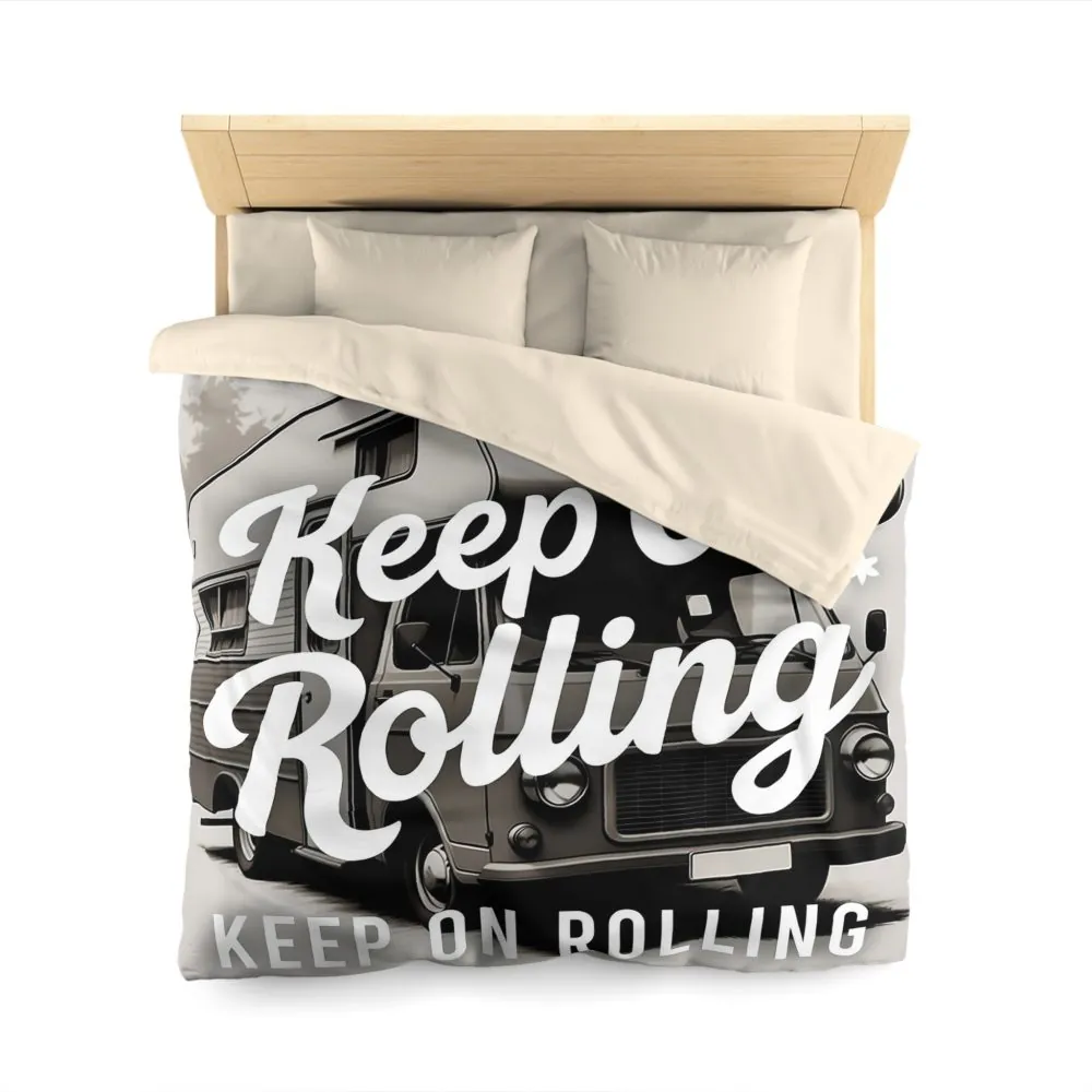 Duvet Cover — "Keep On Rolling" Retro Motorhome Bedding