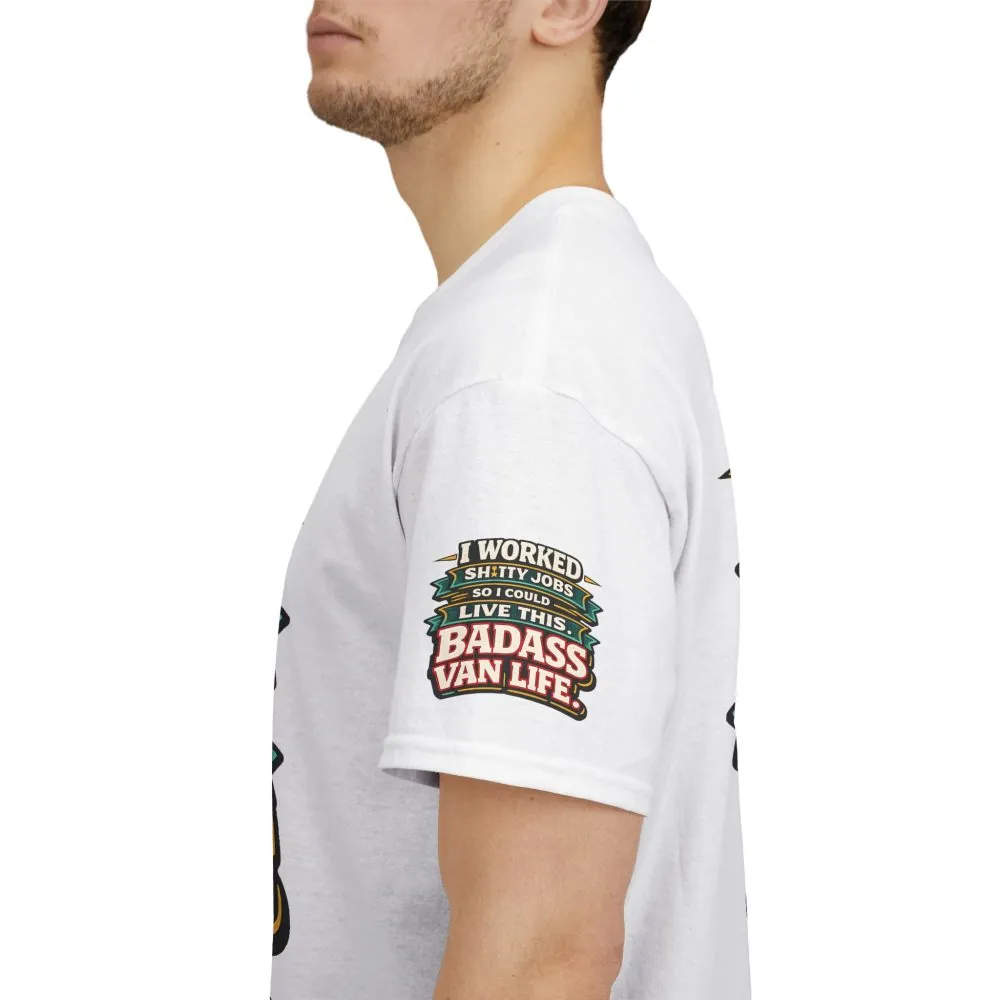 Unisex Heavy Cotton Tee — "I Worked Shitty Jobs" Design F**K-Line