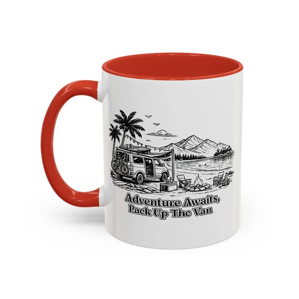 10120432711266291899_2048.jpeg Accent Coffee Mug (11, 15oz) — "Adventure Awaits,Pack Up The Van" Design Minimal-Line