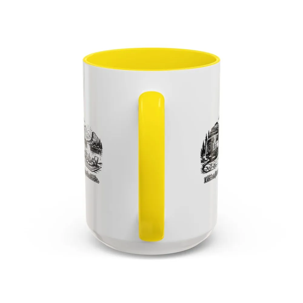 10123846217131395658_2048.jpeg Accent Coffee Mug (11, 15oz) — "Lifes A Journey,Enjoy The Ride" Design Minimal-Line