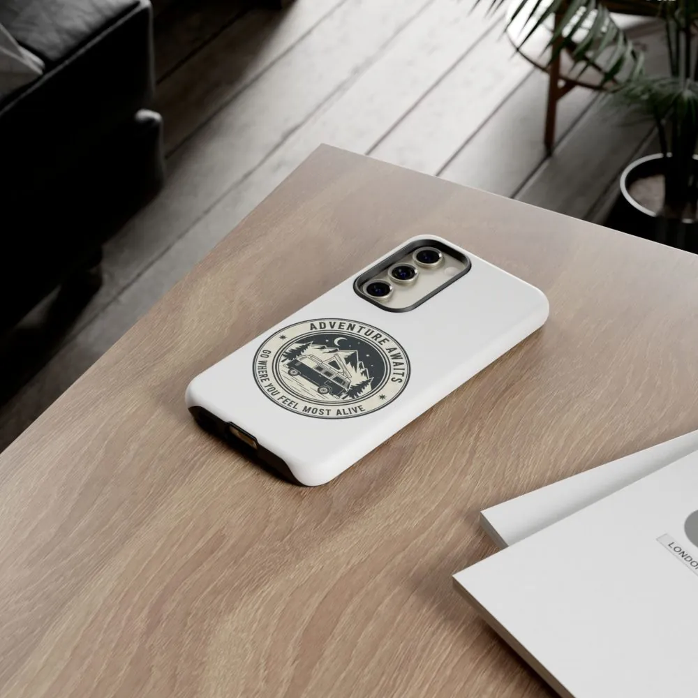 Phone Case — "Adventure Awaits-Go Where You Feel Most Alive" Camper Van Design