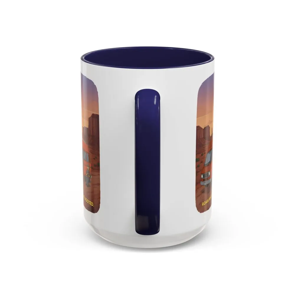 10128916438854394459_2048.jpeg Accent Coffee Mug (11, 15oz) — "Roam Where You Are Rooted" Design Sitcom-Line