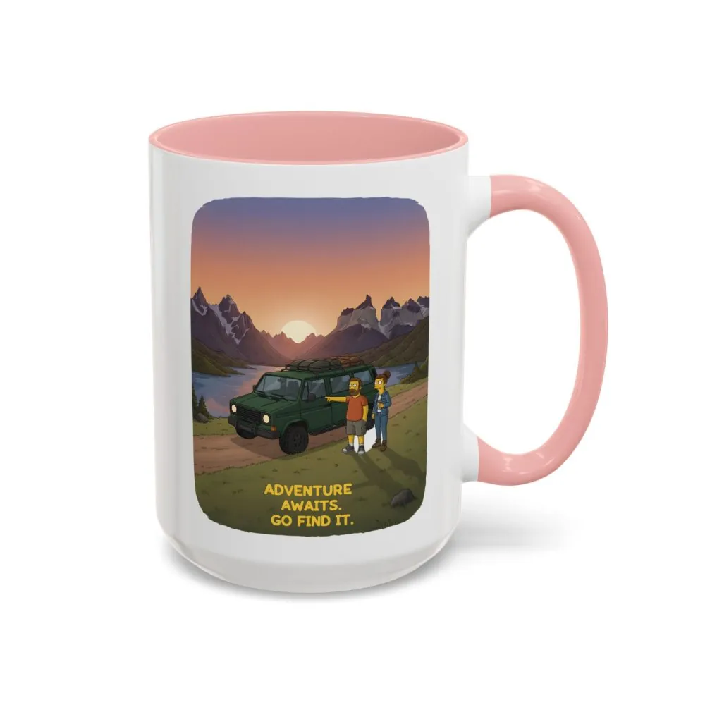 10142760445488139190_2048.jpeg Accent Coffee Mug (11, 15oz) — "Adventure Awaits-Go Find It" Design Sitcom-Line