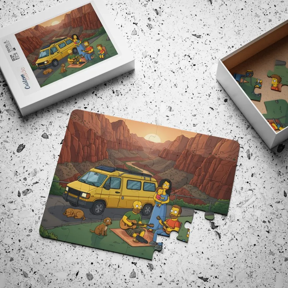 Kids' 30‑Piece Camping Puzzle — Family Camper Road Trip